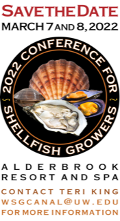 Save the Date promo for the 2022 Conference for Shellfish Growers