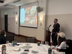 A presentation at the Shellfish Growers Conference shows "pumpkin spice oysters."