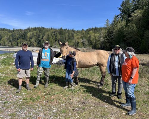 Zelatched Point team poses with their favorite four-legged member, Quinn. Zelatched Point team poses with their favorite four-legged member, Quinn.